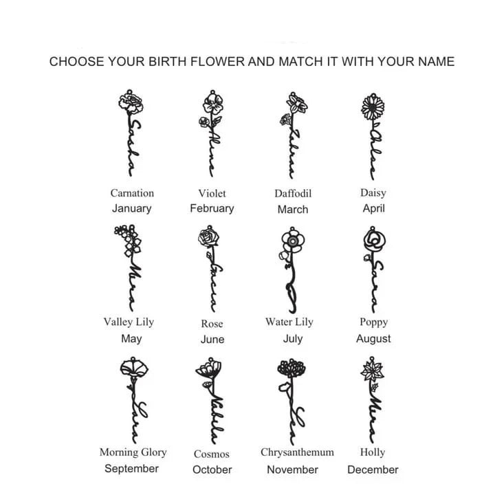 BIRTHFLOWER 12 MONTHS NECKLACE