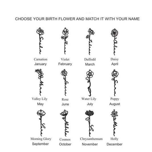 BIRTHFLOWER 12 MONTHS NECKLACE